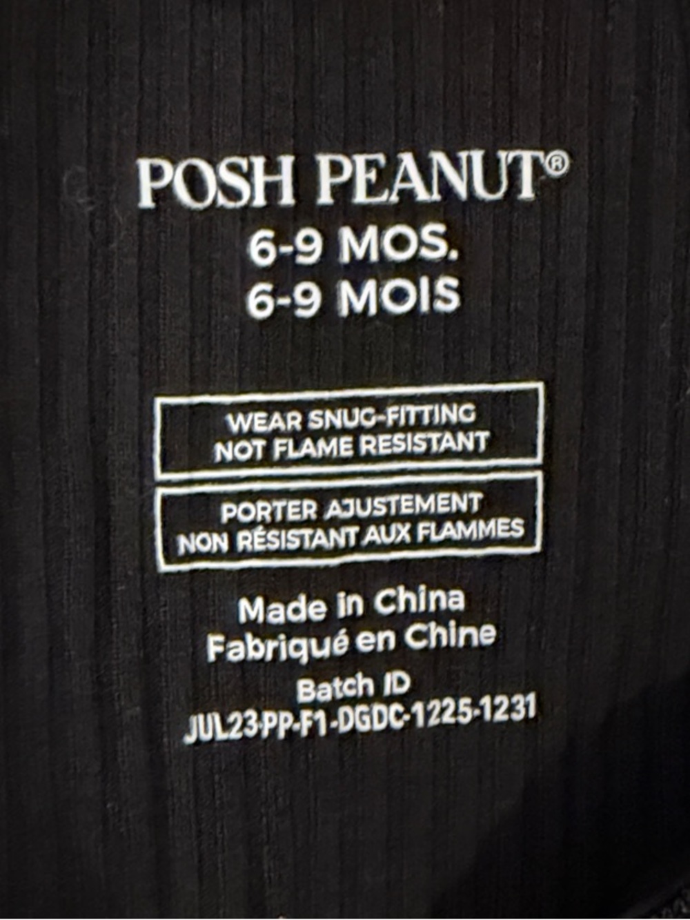 Posh Peanut - LIKE NEW - Black Ruffle Footie Pajamas - Picture 3 of 4